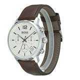 Buy Shop Hugo Boss Attitude White Dial Brown Leather Strap Watch for Men - 1513609 USA Online