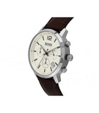 Buy Shop Hugo Boss Attitude White Dial Brown Leather Strap Watch for Men - 1513609 USA Online