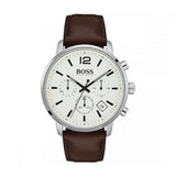Buy Shop Hugo Boss Attitude White Dial Brown Leather Strap Watch for Men - 1513609 USA Online