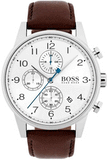 Buy Shop Hugo Boss Attitude White Dial Brown Leather Strap Watch for Men - 1513609 USA Online
