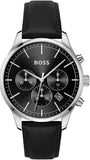 Buy Shop Hugo Boss Avery Chronograph Black Dial Black Leatherr Strap Watch for Men - 1514211 USA Online