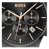 Buy Shop Hugo Boss Avery Chronograph Black Dial Black Steel Strap Watch for Men - 1514256 USA Online