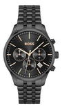 Buy Shop Hugo Boss Avery Chronograph Black Dial Black Steel Strap Watch for Men - 1514256 USA Online