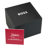 Buy Shop Hugo Boss Avery Chronograph Black Dial Silver Steel Strap Watch for Men - 1514157 USA Online
