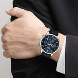 Buy Shop Hugo Boss Avery Chronograph Blue Dial Black Leather Strap Watch for Men - 1514156 USA Online