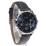 Buy Shop Hugo Boss Avery Chronograph Blue Dial Black Leather Strap Watch for Men - 1514156 USA Online