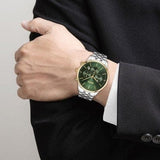 Buy Shop Hugo Boss Avery Chronograph Green Dial Silver Steel Strap Watch for Men - 1514159 USA Online