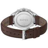 Buy Shop Hugo Boss Avery Chronograph Grey Dial Brown Leather Strap Watch for Men - 1514155 USA Online