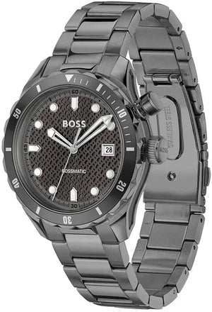 Buy Shop Hugo Boss Bossmatic Automatic Anthracite Grey Dial Grey Steel Strap Watch for Men - 1514213 USA Online