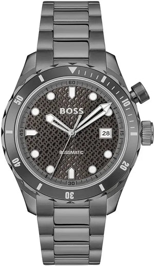 Buy Shop Hugo Boss Bossmatic Automatic Anthracite Grey Dial Grey Steel Strap Watch for Men - 1514213 USA Online