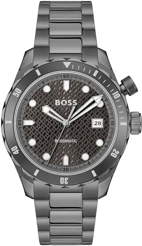 Buy Shop Hugo Boss Bossmatic Automatic Anthracite Grey Dial Grey Steel Strap Watch for Men - 1514213 USA Online