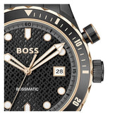 Buy Shop Hugo Boss Bossmatic Automatic Black Dial Black Steel Strap Watch for Men - 1514215 USA Online