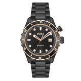 Buy Shop Hugo Boss Bossmatic Automatic Black Dial Black Steel Strap Watch for Men - 1514215 USA Online