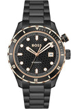 Buy Shop Hugo Boss Bossmatic Automatic Black Dial Black Steel Strap Watch for Men - 1514215 USA Online