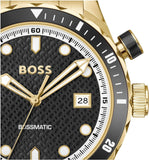 Buy Shop Hugo Boss Bossmatic Automatic Black Dial Gold Steel Strap Watch for Men - 1514180 USA Online