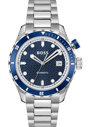 Buy Shop Hugo Boss Bossmatic Automatic Blue Dial Silver Steel Strap Watch for Men - 1514177 USA Online