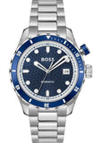 Buy Shop Hugo Boss Bossmatic Automatic Blue Dial Silver Steel Strap Watch for Men - 1514177 USA Online