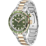 Buy Shop Hugo Boss Bossmatic Automatic Green Dial Two Tone Steel Strap Watch for Men - 1514181 USA Online