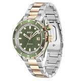 Buy Shop Hugo Boss Bossmatic Automatic Green Dial Two Tone Steel Strap Watch for Men - 1514181 USA Online