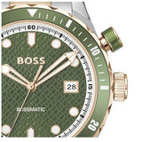 Buy Shop Hugo Boss Bossmatic Automatic Green Dial Two Tone Steel Strap Watch for Men - 1514181 USA Online