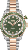 Buy Shop Hugo Boss Bossmatic Automatic Green Dial Two Tone Steel Strap Watch for Men - 1514181 USA Online