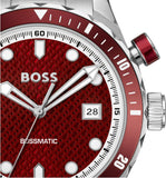 Buy Shop Hugo Boss Bossmatic Automatic Red Dial Silver Steel Strap Watch for Men - 1514179 USA Online