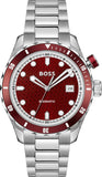 Buy Shop Hugo Boss Bossmatic Automatic Red Dial Silver Steel Strap Watch for Men - 1514179 USA Online