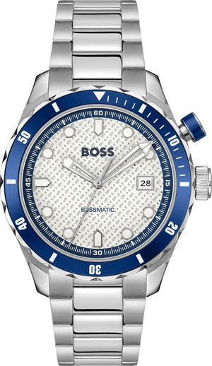 Buy Shop Hugo Boss Bossmatic Automatic White Dial Silver Steel Strap Watch for Men - 1514212 USA Online