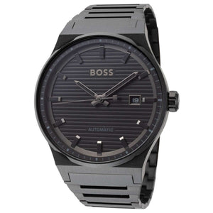 Buy Shop Hugo Boss Candor Automatic Black Dial Black Steel Strap Watch for Men - 1514120 USA Online