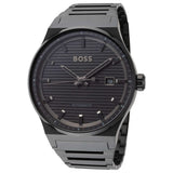 Buy Shop Hugo Boss Candor Automatic Black Dial Black Steel Strap Watch for Men - 1514120 USA Online