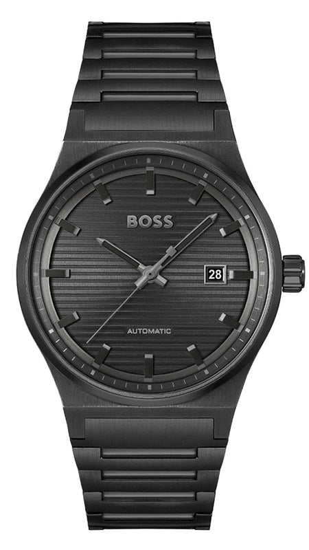 Buy Shop Hugo Boss Candor Automatic Black Dial Black Steel Strap Watch for Men - 1514120 USA Online