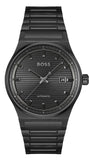 Buy Shop Hugo Boss Candor Automatic Black Dial Black Steel Strap Watch for Men - 1514120 USA Online