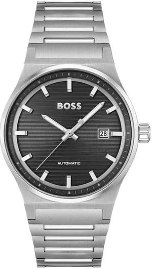Buy Shop Hugo Boss Candor Automatic Black Dial Silver Steel Strap Watch for Men - 1514117 USA Online