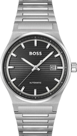 Buy Shop Hugo Boss Candor Automatic Black Dial Silver Steel Strap Watch for Men - 1514117 USA Online