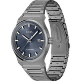 Buy Shop Hugo Boss Candor Automatic Blue Dial Grey Steel Strap Watch for Men - 1514119 USA Online
