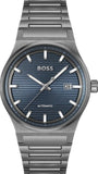 Buy Shop Hugo Boss Candor Automatic Blue Dial Grey Steel Strap Watch for Men - 1514119 USA Online