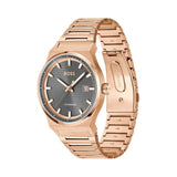 Buy Shop Hugo Boss Candor Automatic Grey Dial Rose Gold Steel Strap Watch for Men - 1514185 USA Online