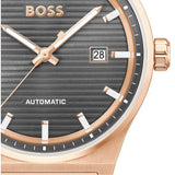 Buy Shop Hugo Boss Candor Automatic Grey Dial Rose Gold Steel Strap Watch for Men - 1514185 USA Online