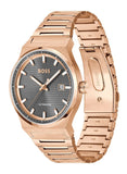 Buy Shop Hugo Boss Candor Automatic Grey Dial Rose Gold Steel Strap Watch for Men - 1514185 USA Online