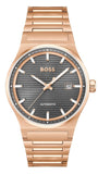 Buy Shop Hugo Boss Candor Automatic Grey Dial Rose Gold Steel Strap Watch for Men - 1514185 USA Online