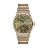 Buy Shop Hugo Boss Candor Automatic Olive Green Dial Brown Steel Strap Watch for Men - 1514184 USA Online