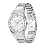 Buy Shop Hugo Boss Candor Automatic White Dial Silver Steel Strap Watch for Men - 1514186 USA Online