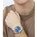 Buy Shop Hugo Boss Candor Blue Dial Silver Steel Strap Watch for Men - 1514076 USA Online