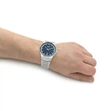 Buy Shop Hugo Boss Candor Blue Dial Silver Steel Strap Watch for Men - 1514076 USA Online