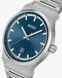 Buy Shop Hugo Boss Candor Blue Dial Silver Steel Strap Watch for Men - 1514076 USA Online