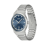 Buy Shop Hugo Boss Candor Blue Dial Silver Steel Strap Watch for Men - 1514076 USA Online