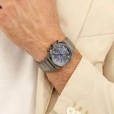 Buy Shop Hugo Boss Candor Chronograph Blue Dial Grey Steel Strap Watch for Men - 1514223 USA Online