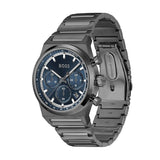 Buy Shop Hugo Boss Candor Chronograph Blue Dial Grey Steel Strap Watch for Men - 1514223 USA Online