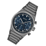 Buy Shop Hugo Boss Candor Chronograph Blue Dial Grey Steel Strap Watch for Men - 1514223 USA Online