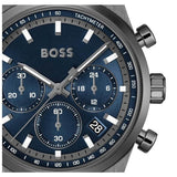 Buy Shop Hugo Boss Candor Chronograph Blue Dial Grey Steel Strap Watch for Men - 1514223 USA Online
